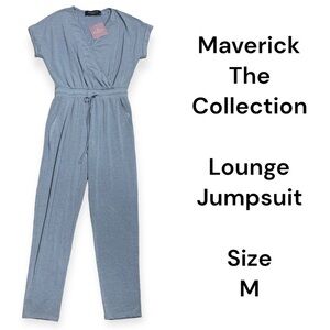 Maverick the collection blue gray lounge jumpsuit